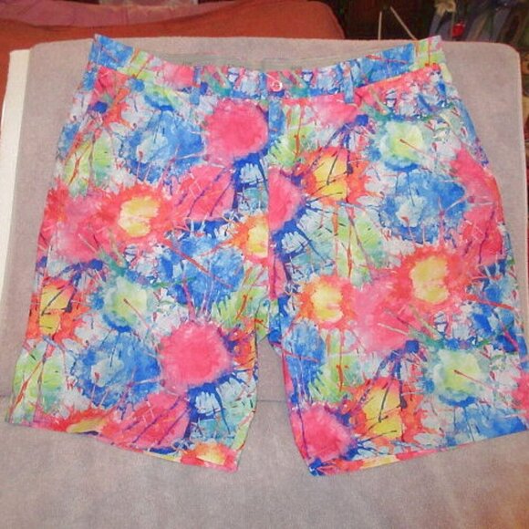 Hreski Men's Golf Shorts Size 40 Psycho Explosion Stretch Flex Waist Dry-FIT - Picture 1 of 9